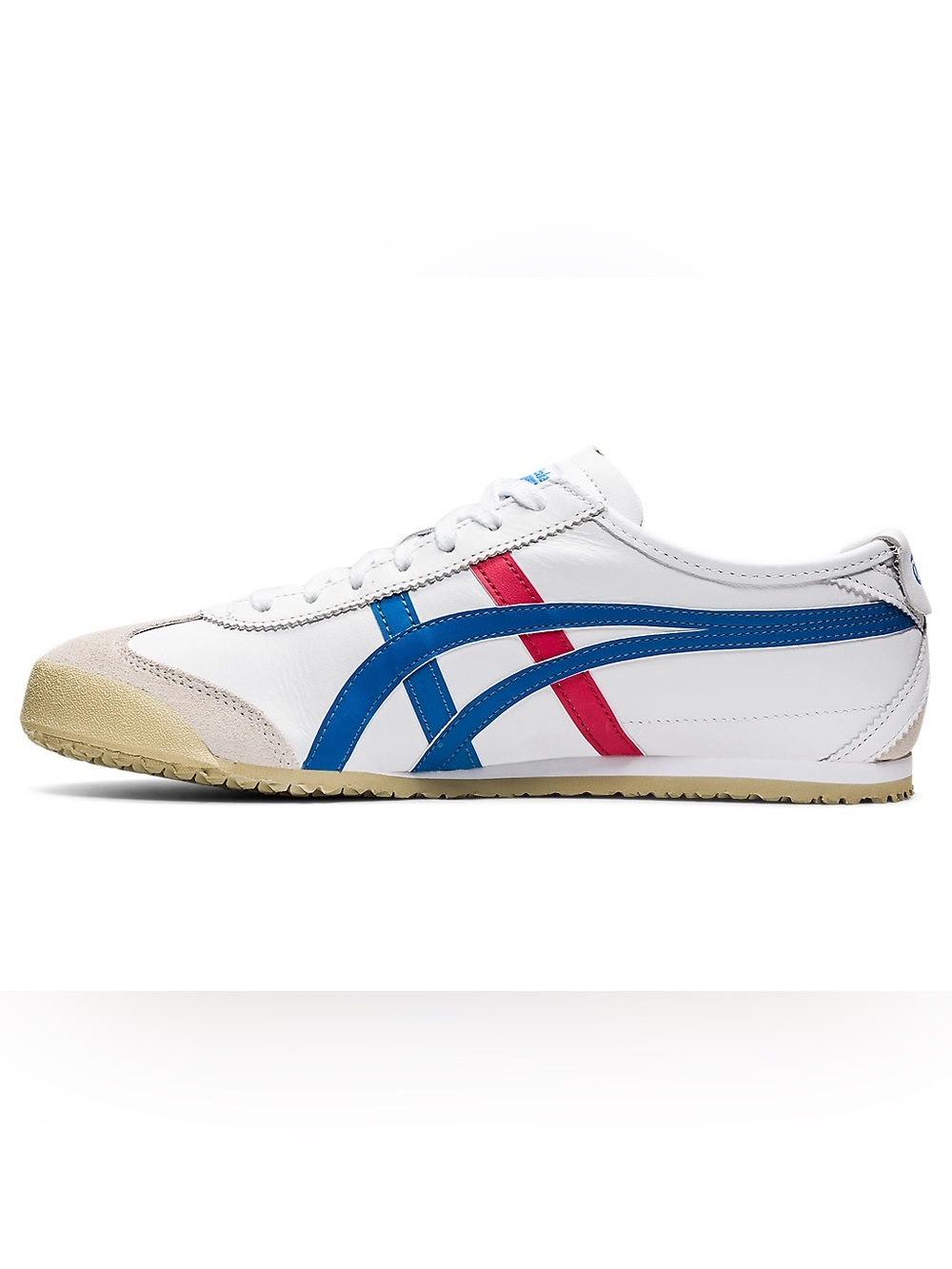 Onitsuka Tiger Mexico 66 Red, White & Blue Leather Sneakers - Picture 3 of 6